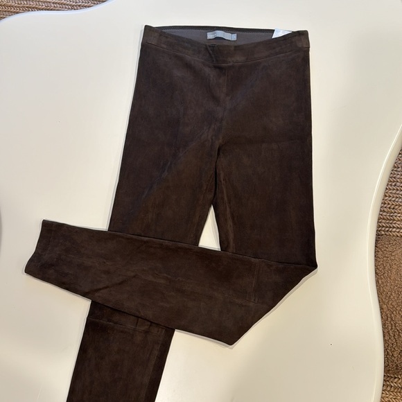 Vince lamb leather brown suede stretch pants - Picture 5 of 7